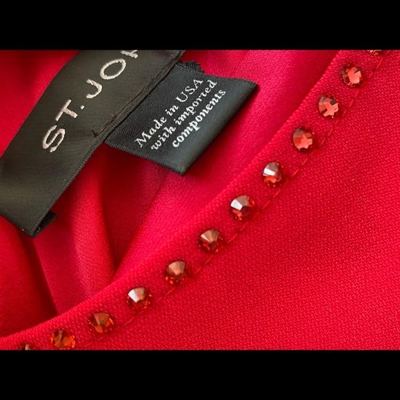 St. John Red Evening Gown - Picture 8 of 8